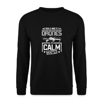 Construire et piloter des drones - Sweat-shirt Unisexe - noir - Devant - Alina (178cm) & Michal (187cm)