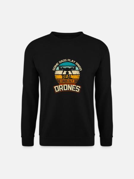 Some dads play bingo real dads fly drones - Unisex Pullover - Schwarz