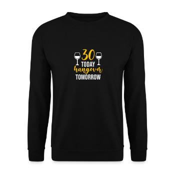 30th Birthday Gift 30 years old Gift idea - Unisex Sweatshirt - black - Front - Alina (178cm) & Michal (187cm)