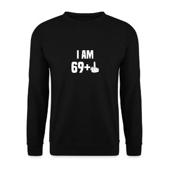 70th Birthday Gift 70 years old Gift idea - Unisex Sweatshirt - black - Front - Alina (178cm) & Michal (187cm)