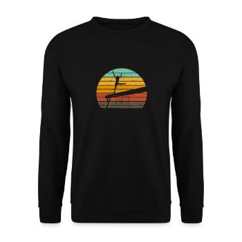 Gymnastics Silhouette Funny Gymnast Sport - Unisex Sweatshirt - black - Front - Alina (178cm) & Michal (187cm)