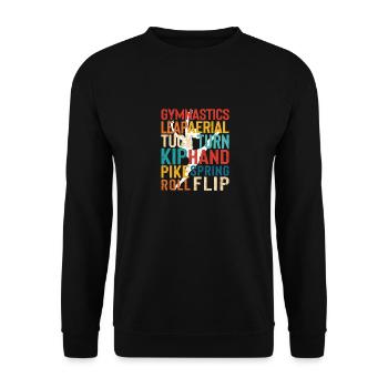 Équipe de gymnastique mignonne Gymnaste drôle - Sweat-shirt Unisexe - noir - Devant - Alina (178cm) & Michal (187cm)
