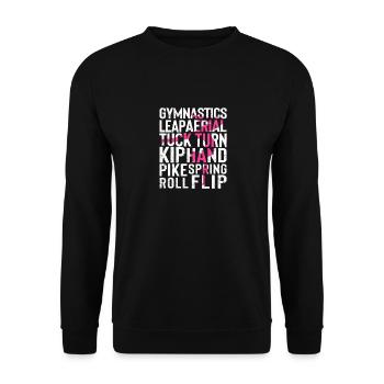 Équipe de gymnastique mignonne Gymnaste drôle - Sweat-shirt Unisexe - noir - Devant - Alina (178cm) & Michal (187cm)