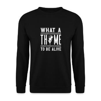 Horticulture Horticulteur Jardinage Quel Thym - Sweat-shirt Unisexe - noir - Devant - Alina (178cm) & Michal (187cm)