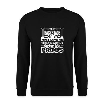 Thespian Theater Theatrical Thespianism Funny - Unisex Pullover - Schwarz - Vorne - Alina (178cm) & Michal (187cm)