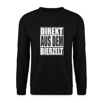 Direkt aus dem Bierzelt - Unisex Pullover - Schwarz - Vorne - Alina (178cm) & Michal (187cm)