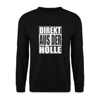 Direkt Aus Der Hölle - Unisex Pullover - Schwarz - Vorne - Alina (178cm) & Michal (187cm)