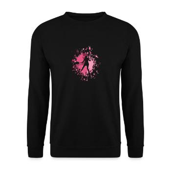 Tennis Counter Color Splash - Unisex Pullover - Schwarz - Vorne - Alina (178cm) & Michal (187cm)