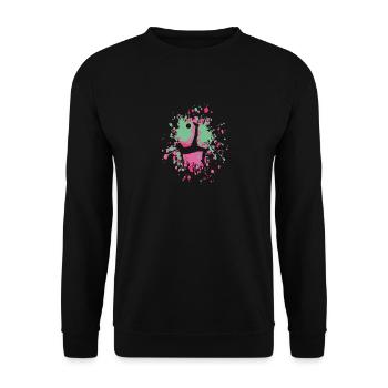 Soccer Light Scissor Kick Color Splash - Sweat-shirt Unisexe - noir - Devant - Alina (178cm) & Michal (187cm)