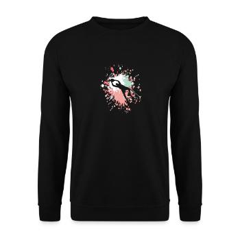 Soccer Goal Keeper Color Splash - Unisex Sweatshirt - black - Front - Alina (178cm) & Michal (187cm)