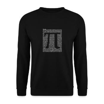 Mathe Mathematik Pi Day Cool Lehrer Algebra Lustig - Unisex Pullover - Schwarz - Vorne - Alina (178cm) & Michal (187cm)