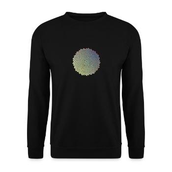 Sonnenblumenkerne Fibonacci Spirale Goldener Schnitt Math - Unisex Pullover - Schwarz - Vorne - Alina (178cm) & Michal (187cm)