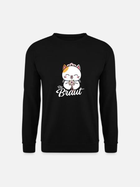 Die Braut Katze JGA Junggesellinnenabschied Hochze - Unisex Pullover - Schwarz