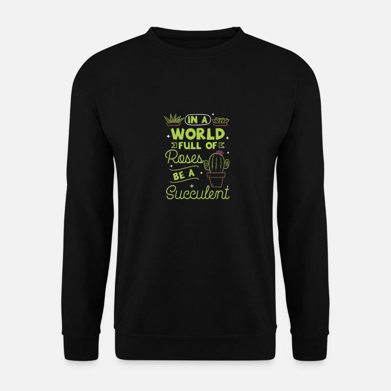 Succulent Plants - Unisex Sweatshirt - black