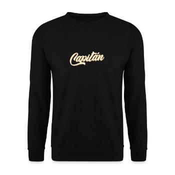 el Capitán Sportbootführerschein SBF Binnen - Unisex Pullover - Schwarz - Vorne - Alina (178cm) & Michal (187cm)