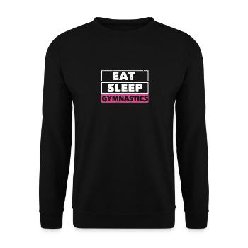 Eat Sleep Gymnastics Repeat Funny Gymnast - Unisex Sweatshirt - black - Front - Alina (178cm) & Michal (187cm)