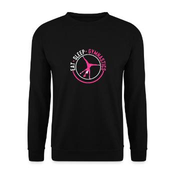 Funny Gymnast Handstands Sports Food Sleeping Gym - Unisex Sweatshirt - black - Front - Alina (178cm) & Michal (187cm)
