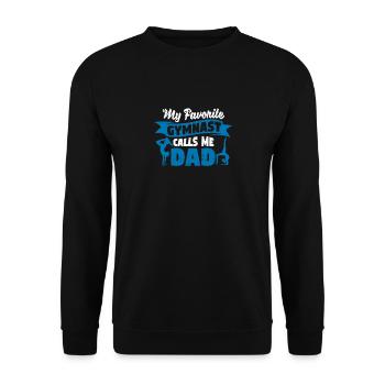 Father's Day in Gymnastics My favorite gymnast calls me - Unisex Sweatshirt - black - Front - Alina (178cm) & Michal (187cm)