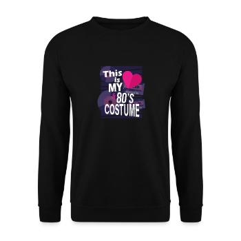 This is my 80s heart-lacquer costume cassette - Unisex Sweatshirt - black - Front - Alina (178cm) & Michal (187cm)