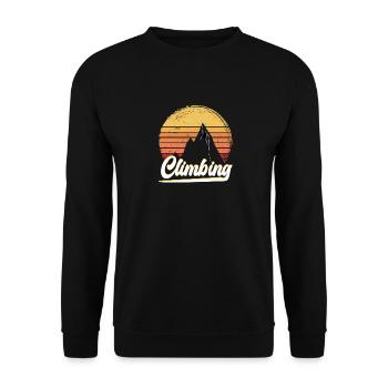 Kletterleidenschaft - Unisex Pullover - Schwarz - Vorne - Alina (178cm) & Michal (187cm)
