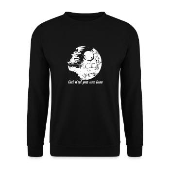This Is Not A Moon - Unisex Sweatshirt - black - Front - Alina (178cm) & Michal (187cm)