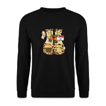 Tour Guide Funny Vest - Unisex Pullover - Schwarz - Vorne - Alina (178cm) & Michal (187cm)