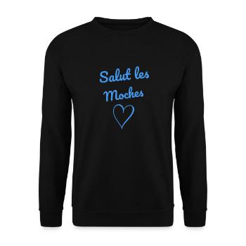 salut moches femme humour phrases drôles - Sweat-shirt Unisexe - noir - Devant - Alina (178cm) & Michal (187cm)