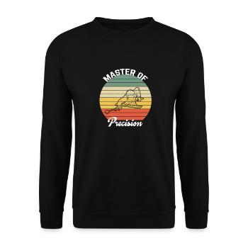 Master of Precision Pool Billard Snooker - Unisex Pullover - Schwarz - Vorne - Alina (178cm) & Michal (187cm)