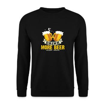 Buvez plus de bière - Sweat-shirt Unisexe - noir - Devant - Alina (178cm) & Michal (187cm)