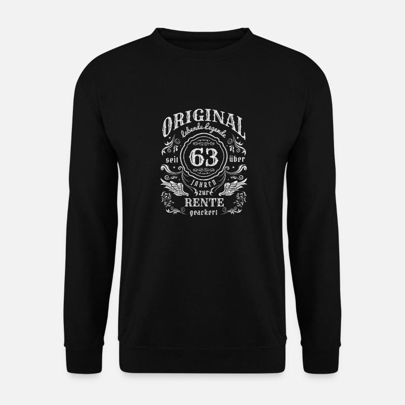 Rente 63 geackert - Unisex Pullover - Schwarz