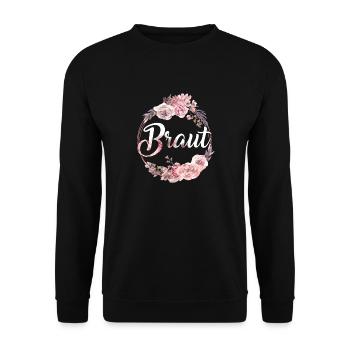 Bride Braut Junggesellenabschied Hochzeit Braut Ge - Unisex Pullover - Schwarz - Vorne - Alina (178cm) & Michal (187cm)