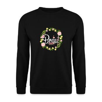 Braut Junggesellenabschied Hochzeit Braut Geschenk - Unisex Pullover - Schwarz - Vorne - Alina (178cm) & Michal (187cm)