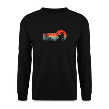 Drummer Percussionist & Drummer - Unisex Sweatshirt - black - Front - Alina (178cm) & Michal (187cm)