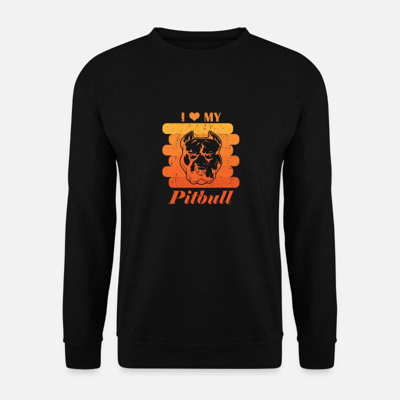 i love my pitbull - Unisex Pullover - Schwarz