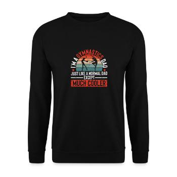 Funny Gymnasts Daddy Father's Day Sports I'm a - Unisex Sweatshirt - black - Front - Alina (178cm) & Michal (187cm)