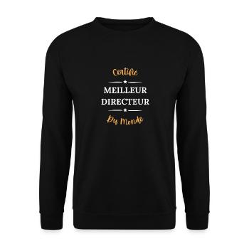 Certifié meilleur directeur du monde - Sweat-shirt Unisexe - noir - Devant - Alina (178cm) & Michal (187cm)