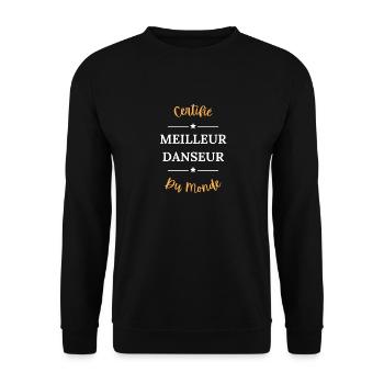 Certifié meilleur danseur du monde - Sweat-shirt Unisexe - noir - Devant - Alina (178cm) & Michal (187cm)
