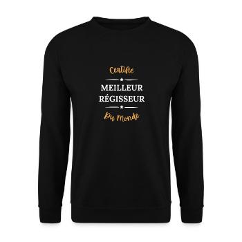 Certifié meilleur régisseur du monde - Sweat-shirt Unisexe - noir - Devant - Alina (178cm) & Michal (187cm)
