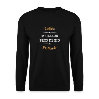Certifié meilleur prof de bio du monde - Sweat-shirt Unisexe - noir - Devant - Alina (178cm) & Michal (187cm)