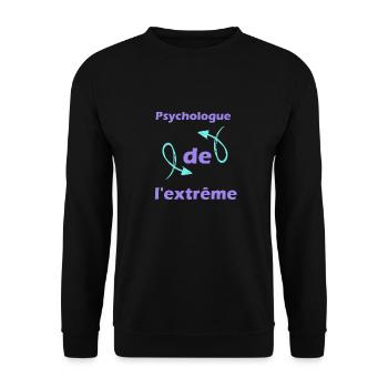 Cadeau femme Psychologue de l'extrême - Sweat-shirt Unisexe - noir - Devant - Alina (178cm) & Michal (187cm)