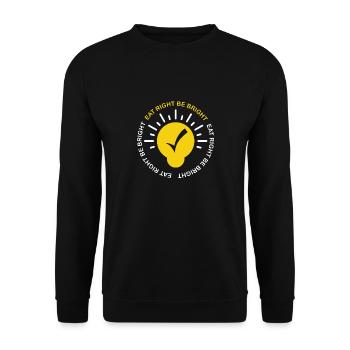 bien manger être brillant - Sweat-shirt Unisexe - noir - Devant - Alina (178cm) & Michal (187cm)