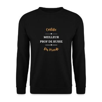 Certifié meilleur prof de danse du monde - Sweat-shirt Unisexe - noir - Devant - Alina (178cm) & Michal (187cm)