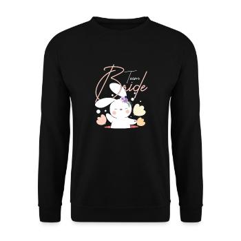 Team Bride Braut Junggesellinnenabschied JGA Hochz - Unisex Pullover - Schwarz - Vorne - Alina (178cm) & Michal (187cm)