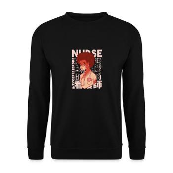 Krankenschwester Afro Frau Doktor Krankenschwester - Unisex Pullover - Schwarz - Vorne - Alina (178cm) & Michal (187cm)