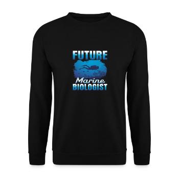 Le futur biologiste marin fait des vagues Scientifique - Sweat-shirt Unisexe - noir - Devant - Alina (178cm) & Michal (187cm)