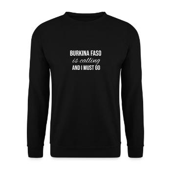 Burkina Faso - Sweat-shirt Unisexe - noir - Devant - Alina (178cm) & Michal (187cm)