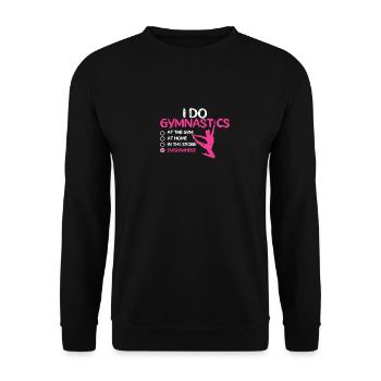 Drôle de gymnaste aérobique esthétique que je fais - Sweat-shirt Unisexe - noir - Devant - Alina (178cm) & Michal (187cm)