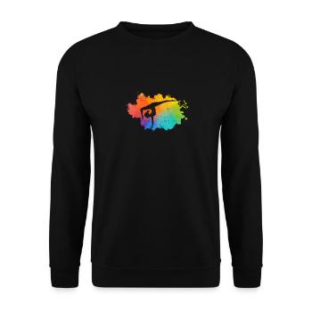 Gymnastique Rainbow Colors Acrobaties Akro Turner - Sweat-shirt Unisexe - noir - Devant - Alina (178cm) & Michal (187cm)