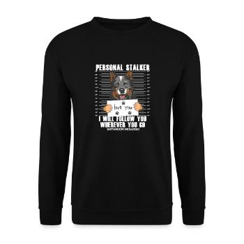 Blue Heeler Cattle Dog Citation amusante - Sweat-shirt Unisexe - noir - Devant - Alina (178cm) & Michal (187cm)