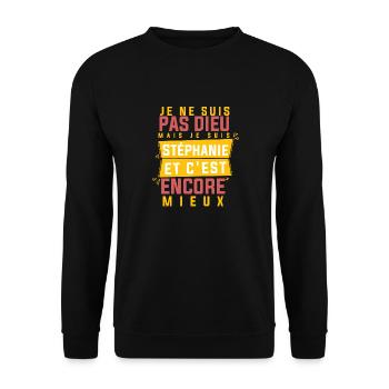 Cadeau femme pour stephanie - Sweat-shirt Unisexe - noir - Devant - Alina (178cm) & Michal (187cm)